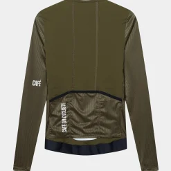 Maglia maniche lunghe Cafe du Cycliste Roxane - Verde