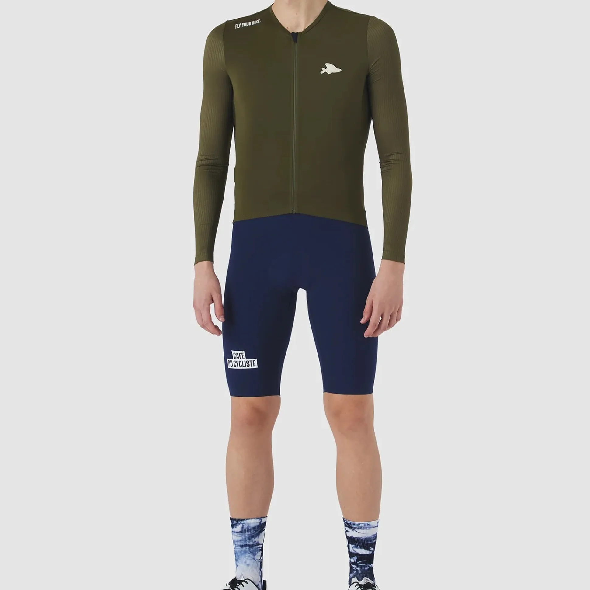 Maglia maniche lunghe Cafe du Cycliste Roxane - Verde