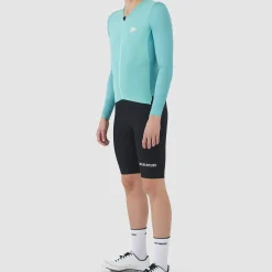 Maglia maniche lunghe Cafe du Cycliste Roxane - Azzurro