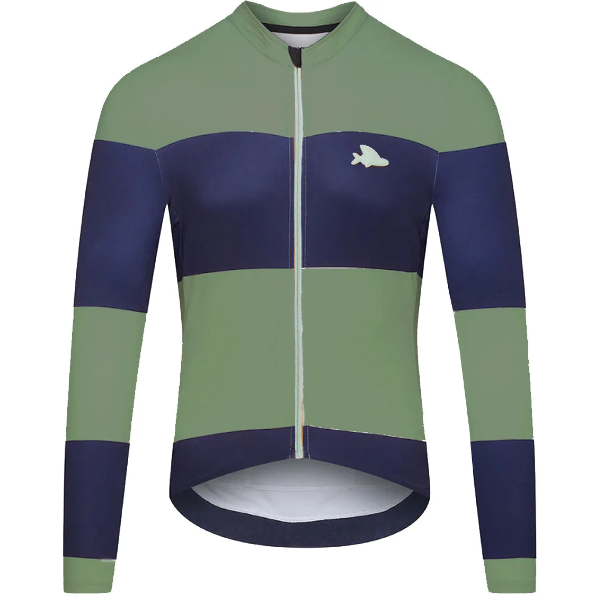 Maglia maniche lunghe Cafe du Cycliste Constance - Blu