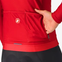 Maglia maniche lunghe Castelli Espresso Thermal - Rosso