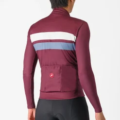 Maglia maniche lunghe Castelli Lineare - Bordeaux