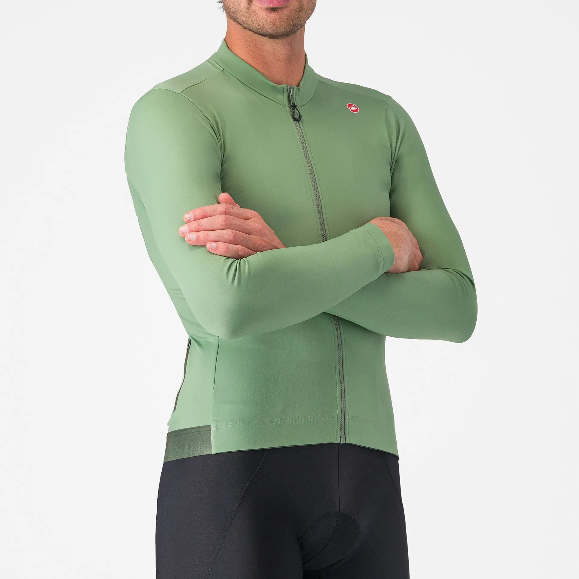Maglia maniche lunghe Castelli Espresso Thermal - Verde chiaro
