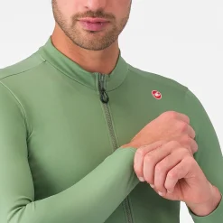 Maglia maniche lunghe Castelli Espresso Thermal - Verde chiaro