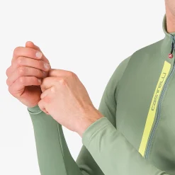 Maglia maniche lunghe Castelli Entrata - Verde giallo