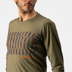 Maglia maniche lunghe Castelli Trail Tech Tee - Verde scuro