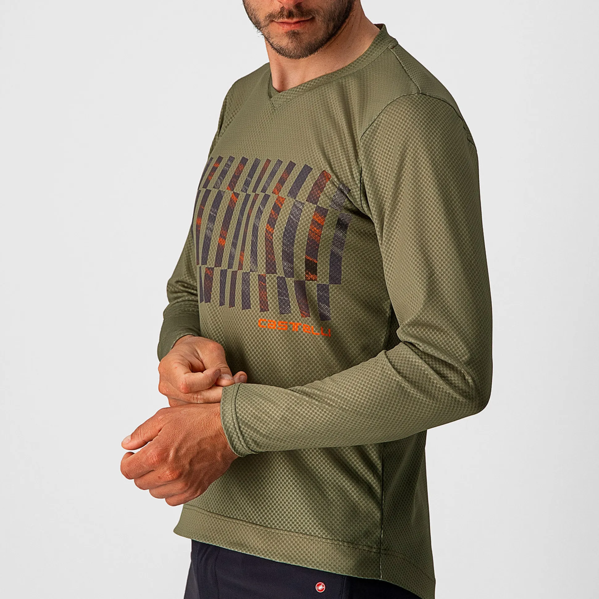 Maglia maniche lunghe Castelli Trail Tech Tee - Verde scuro