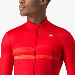 Maglia maniche lunghe Castelli Collapse - Rosso