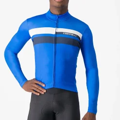 Maglia maniche lunghe Castelli Lineare - Blu