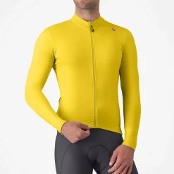 Maglia maniche lunghe Castelli Espresso Thermal - Giallo chiaro