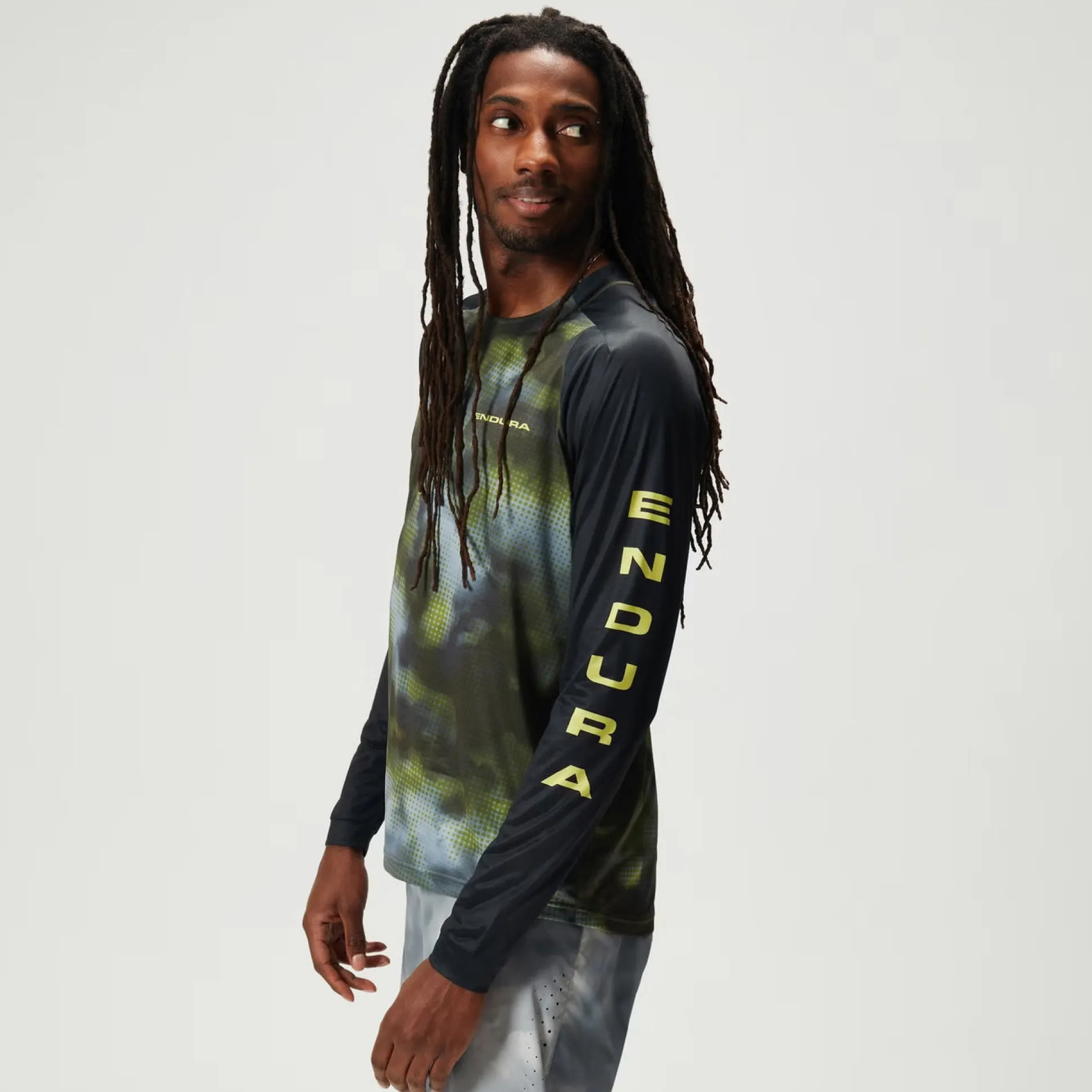 Maglia maniche lunghe Endura Pixel Cloud LTD - Verde
