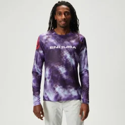 Maglia maniche lunghe Endura Pixel Cloud LTD - Viola