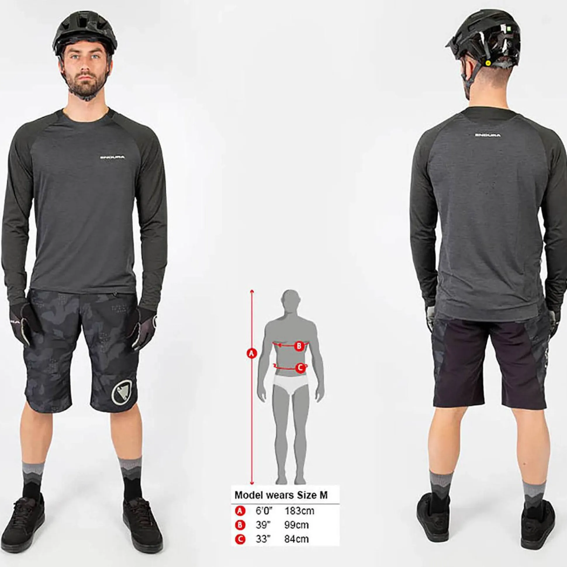 Maglia maniche lunghe Endura SingleTrack - Nero