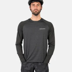 Maglia maniche lunghe Endura SingleTrack - Nero
