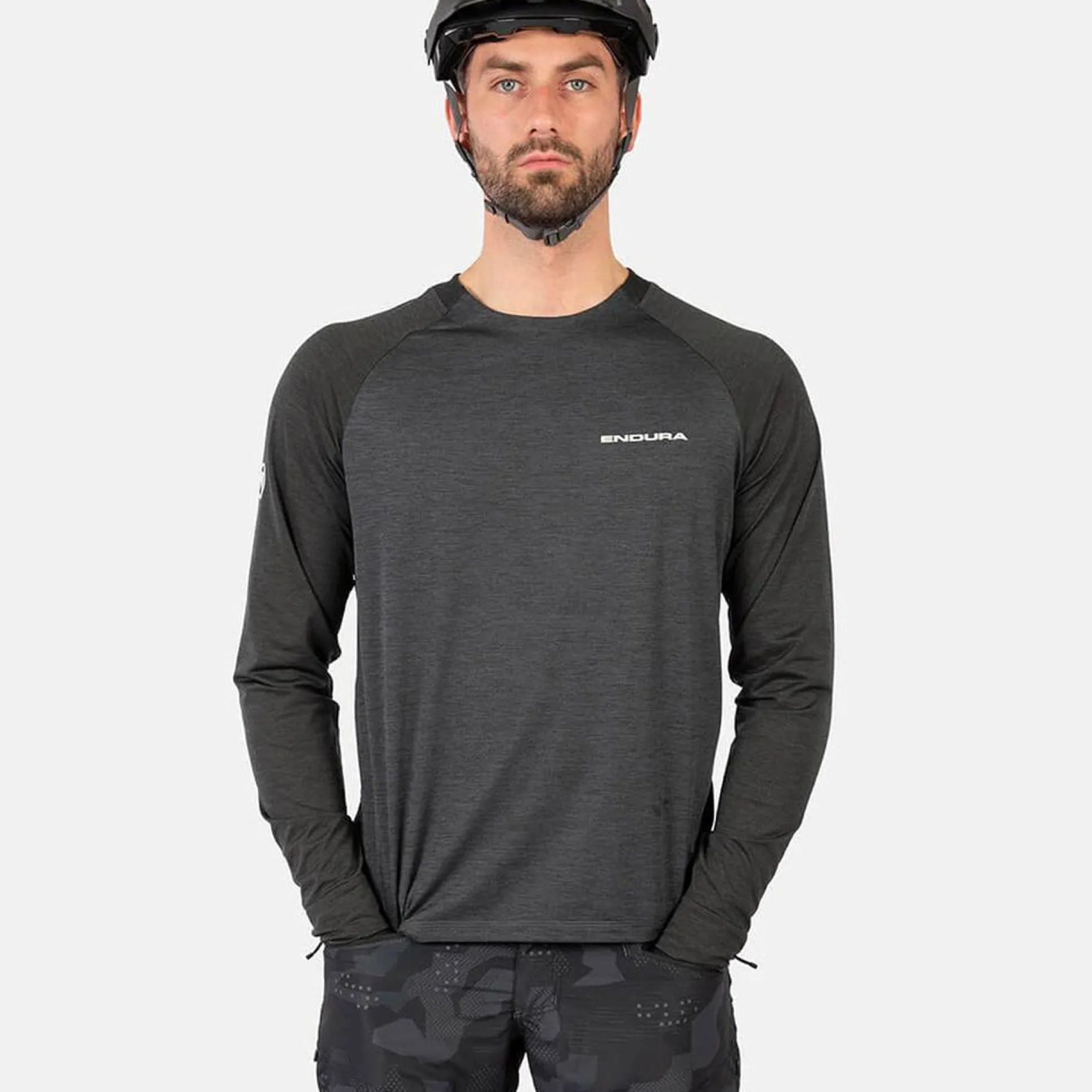 Maglia maniche lunghe Endura SingleTrack - Nero