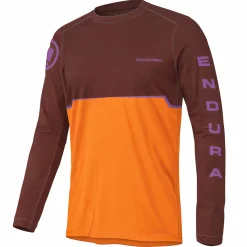 Maglia maniche lunghe Endura Core Printed - Bordeaux