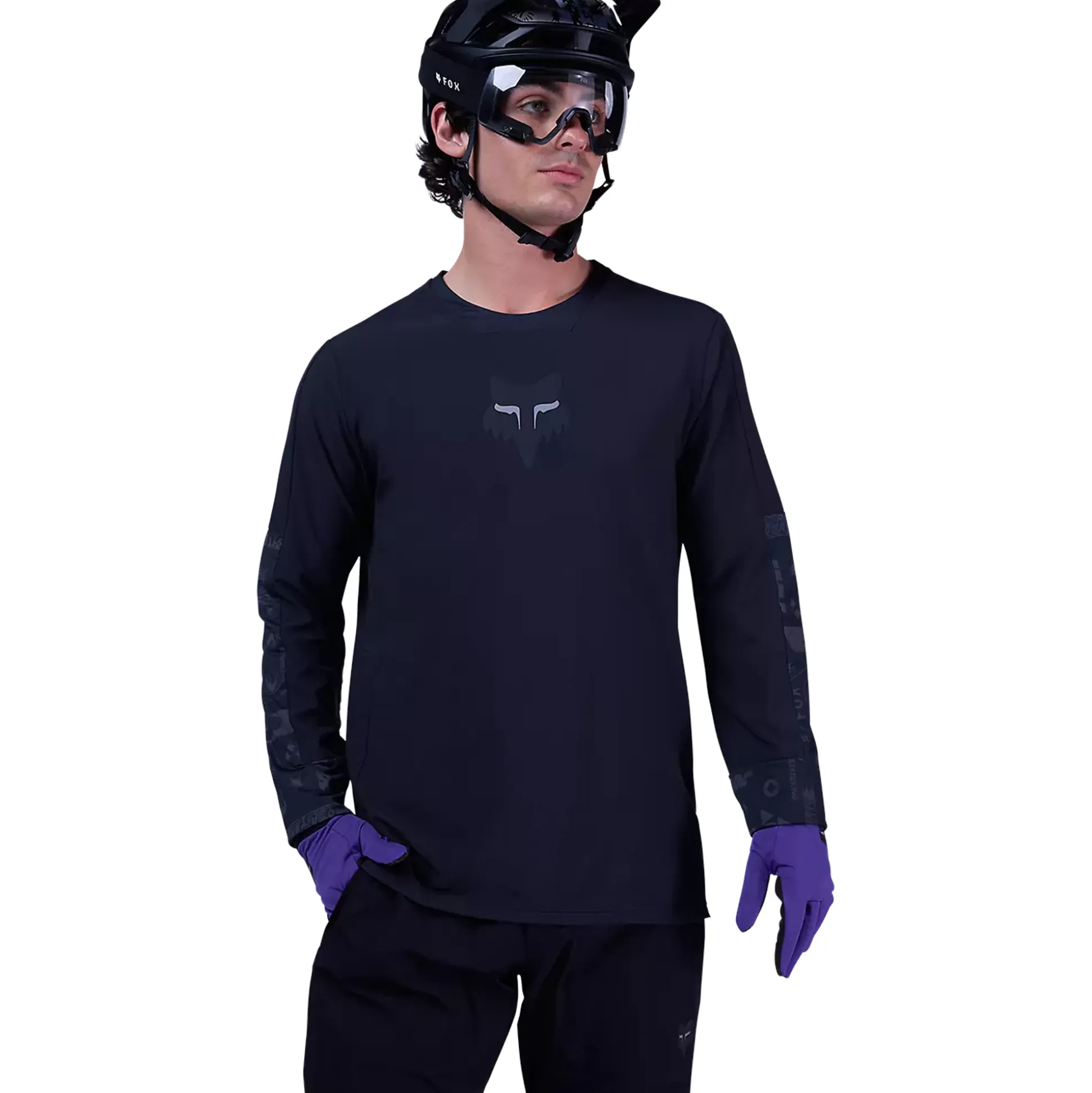 Maglia maniche lunghe Fox Defend Thermal Lunar - Nero giallo
