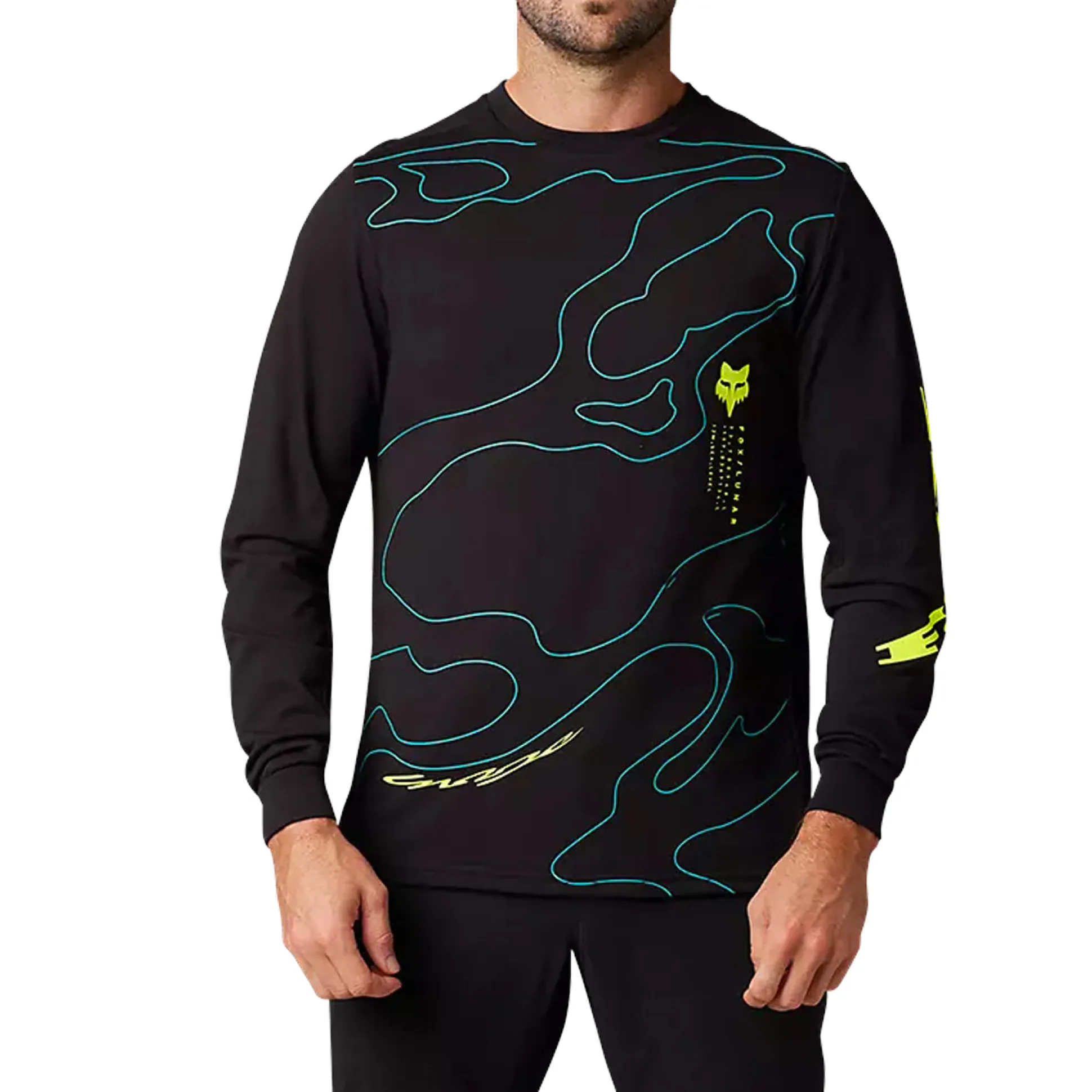 Maglia maniche lunghe Fox Ranger Lunar drirelease Mid - Nero