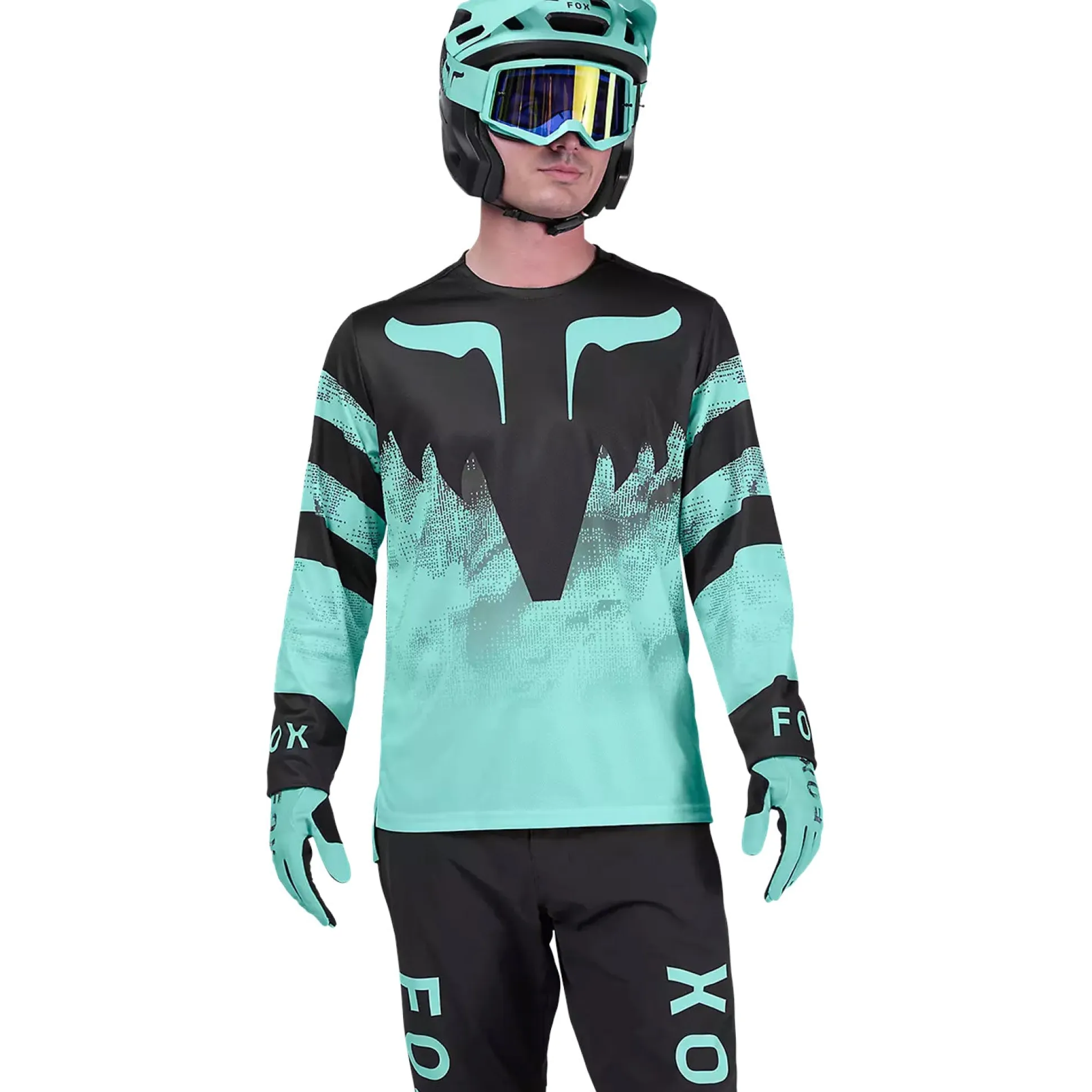 Maglia maniche lunghe Fox Ranger Kairos - Azzurro