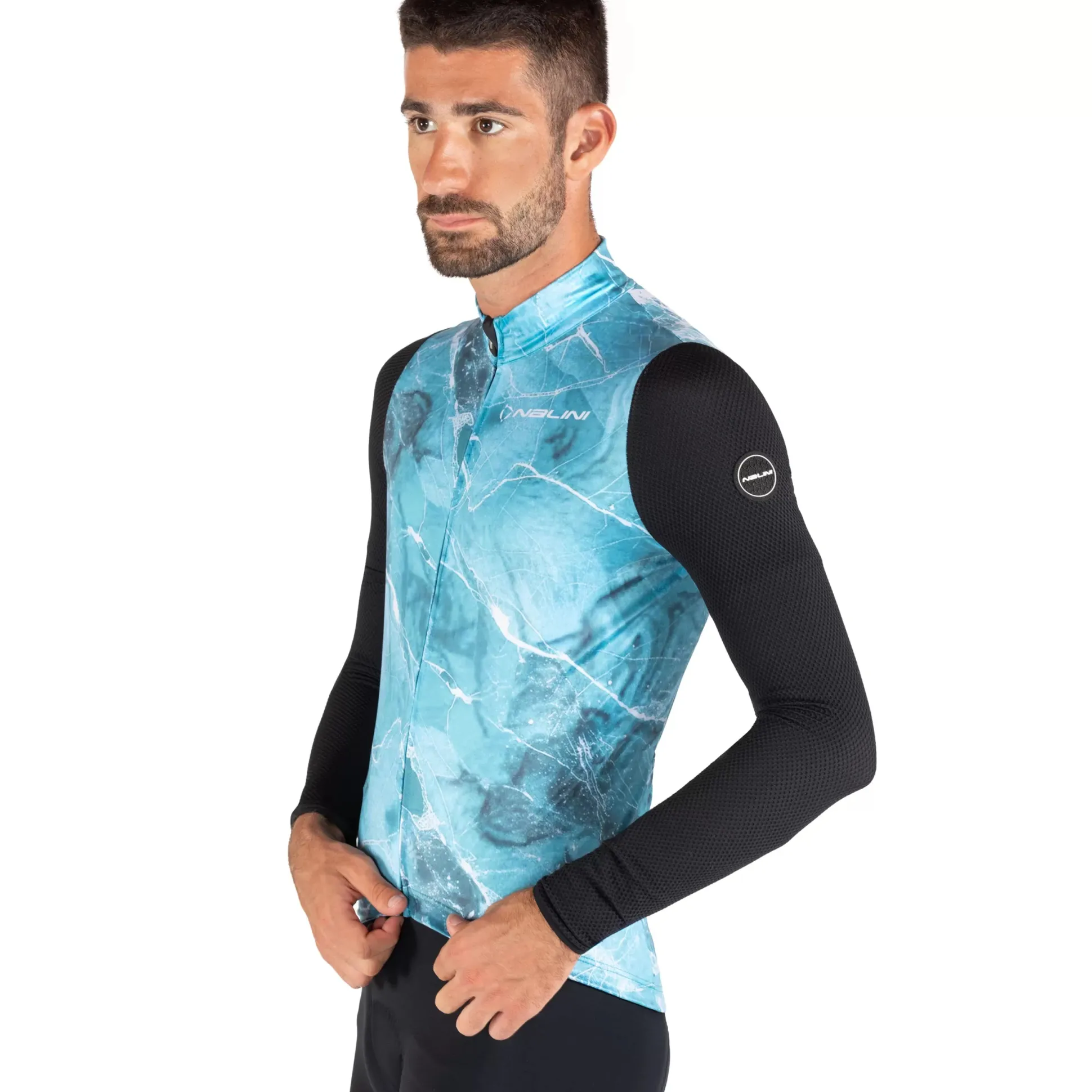 Maglia maniche lunghe Nalini Warm Mesh - Azzurro