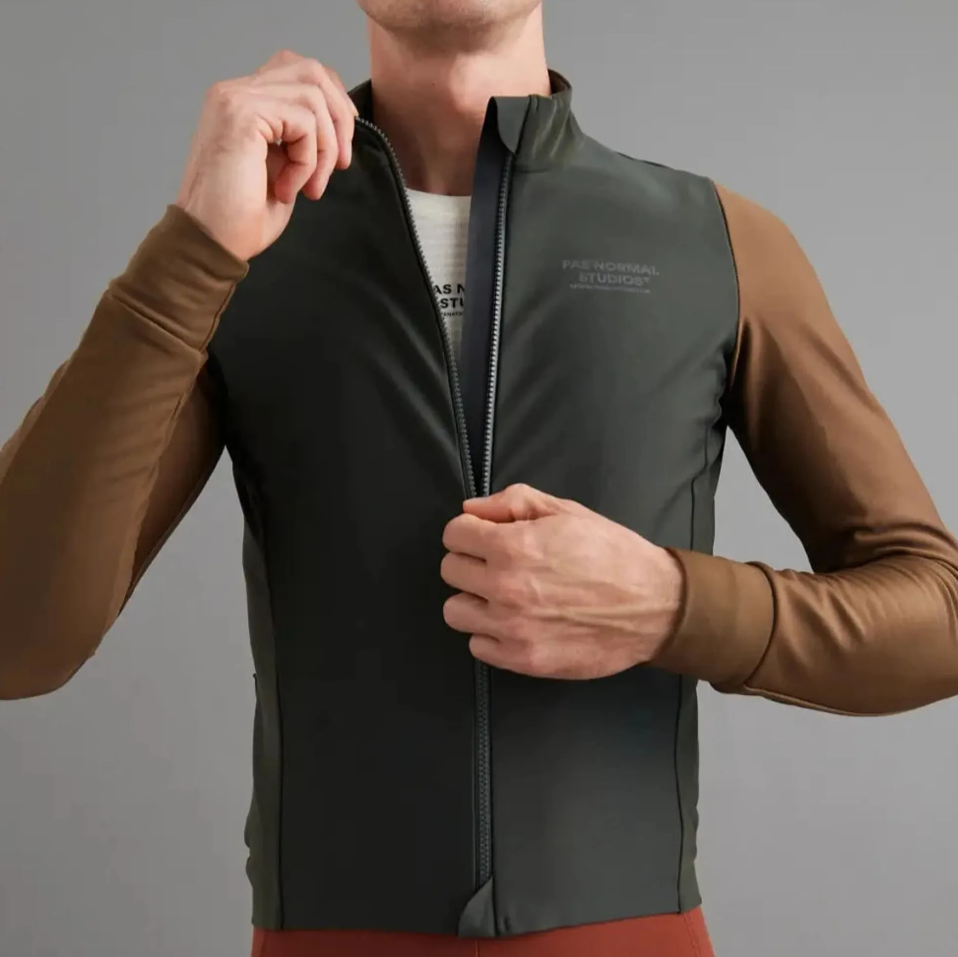 Maglia maniche lunghe Pas Normal Studios Mechanism Thermal - Verde marrone