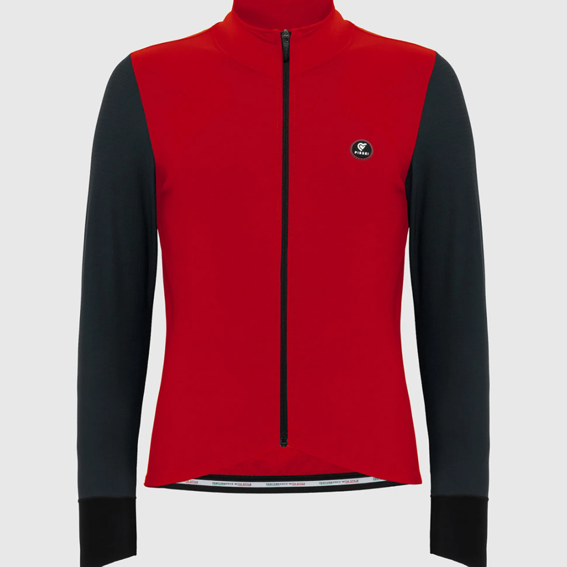 Maglia maniche lunghe Pissei Monviso - Rosso grigio