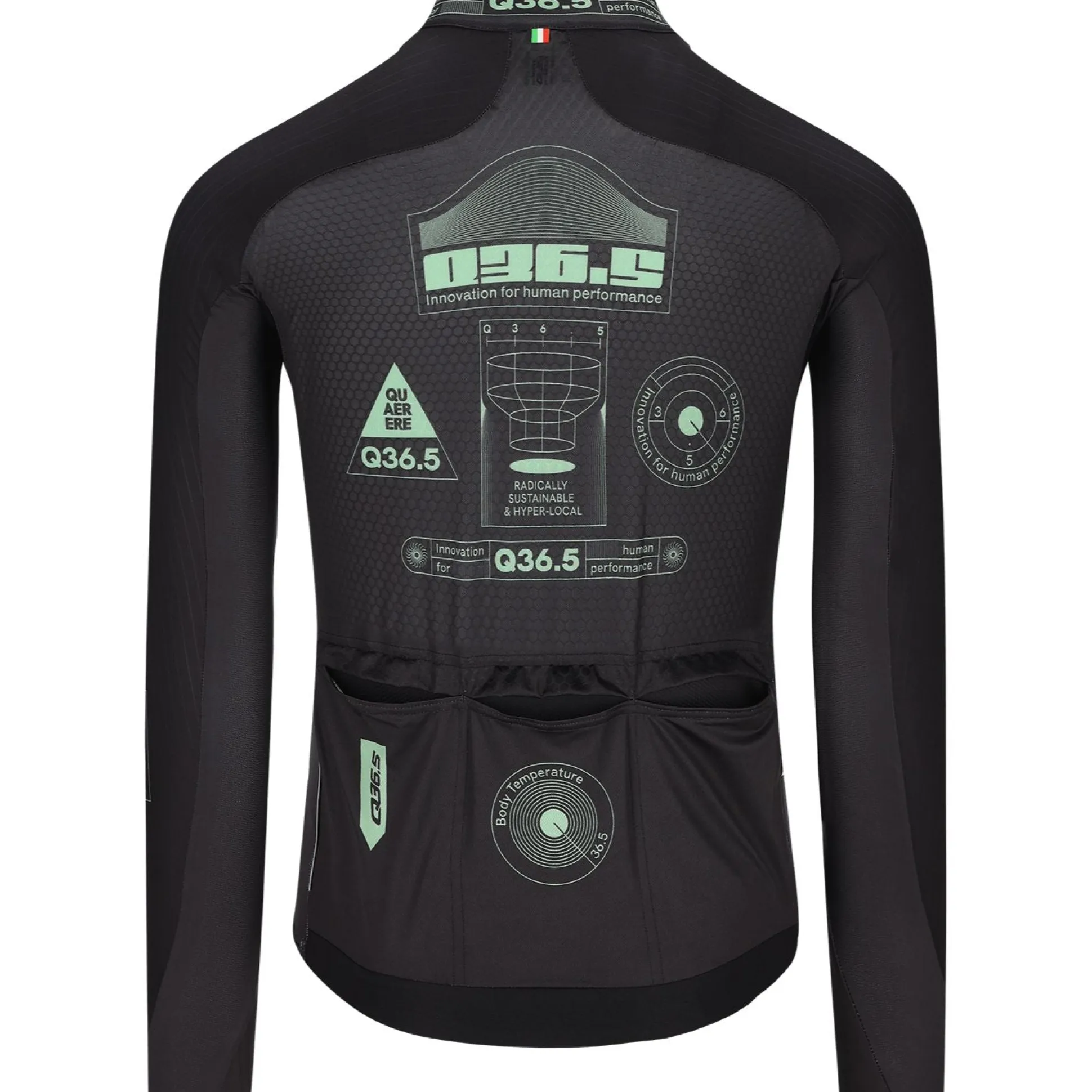Maglia maniche lunghe Q36.5 Gregarius Hybrid Light Retrofuture - Nero