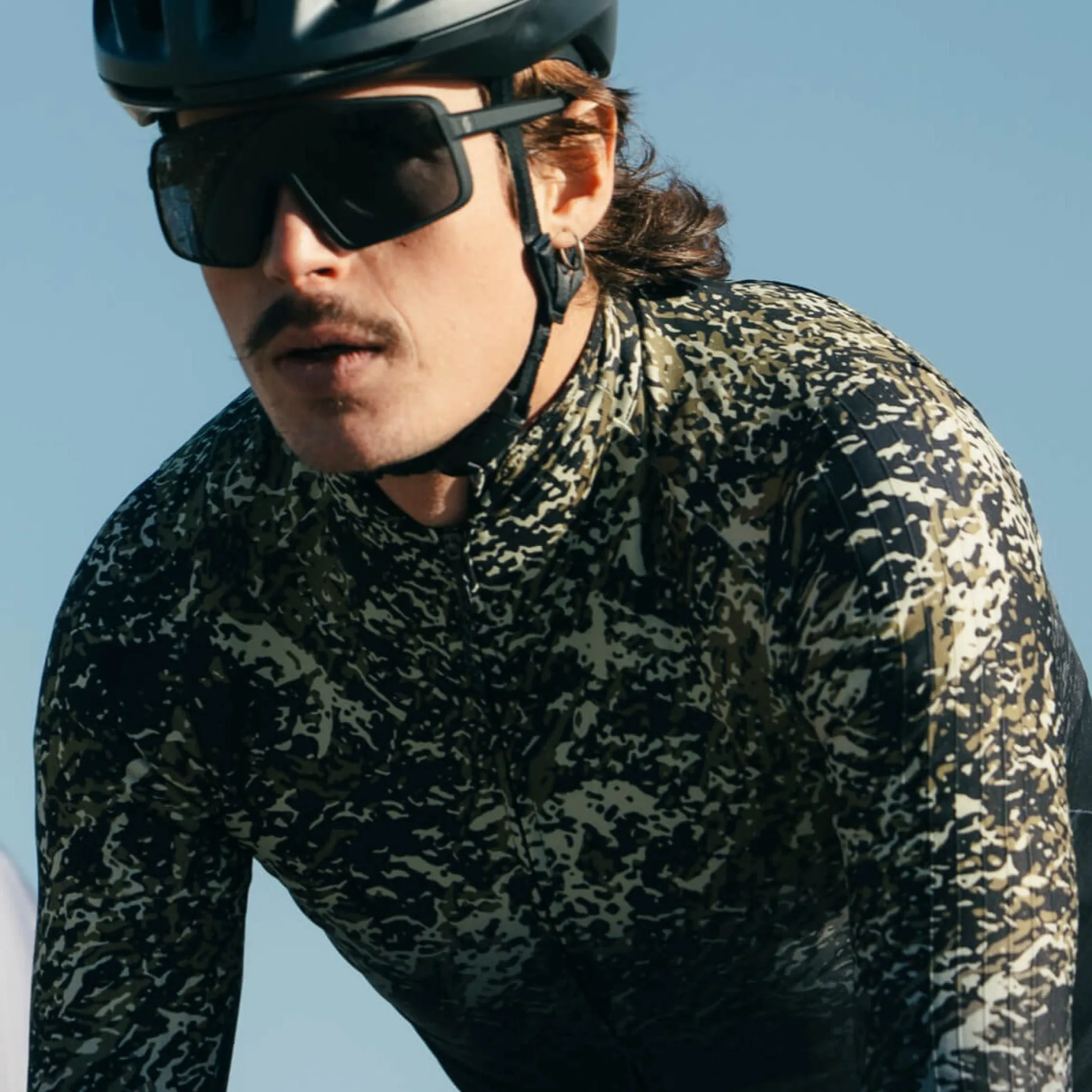 Maglia maniche lunghe Q36.5 Gregarius Hybrid Alpi Camo - Nero