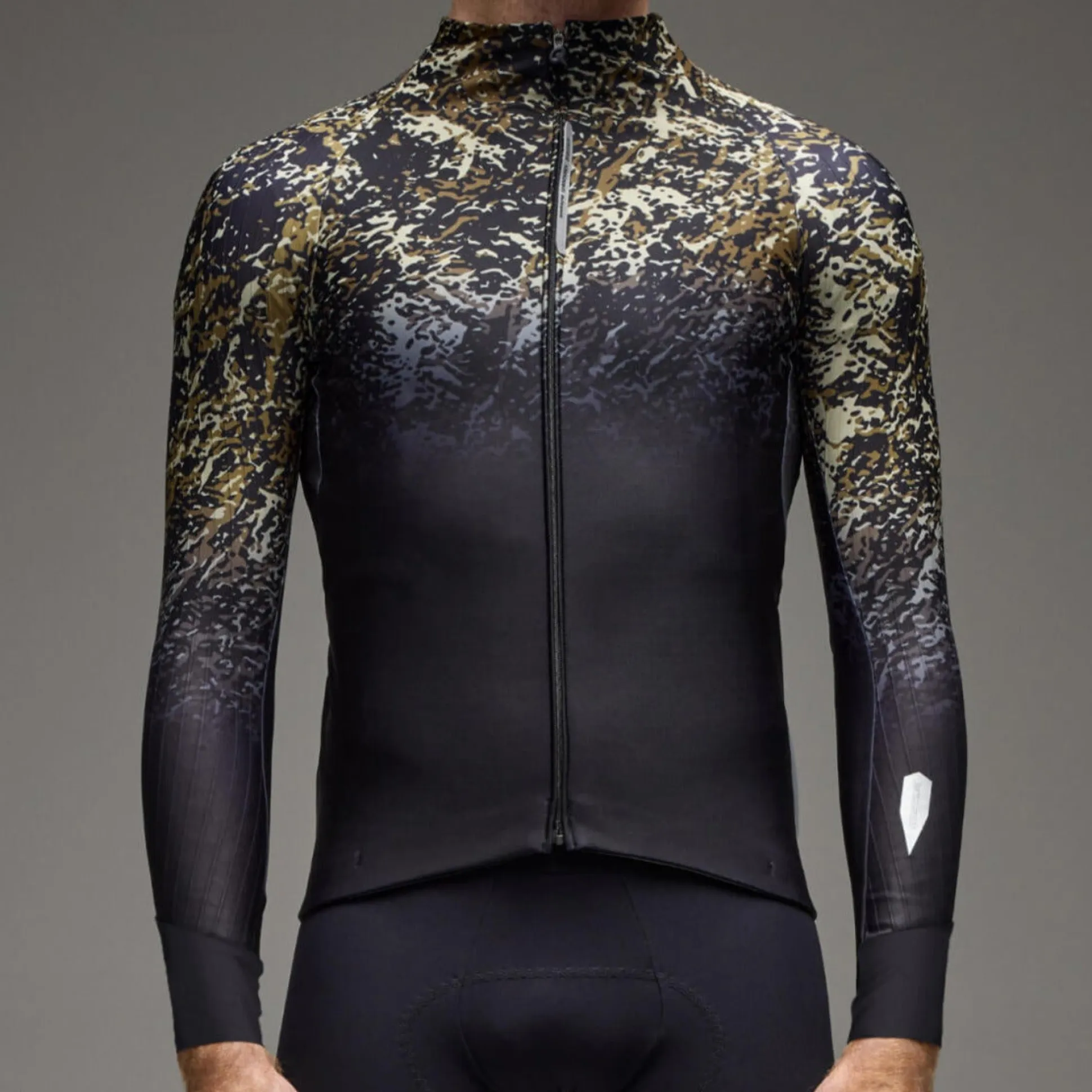 Maglia maniche lunghe Q36.5 Gregarius Hybrid Alpi Camo - Nero