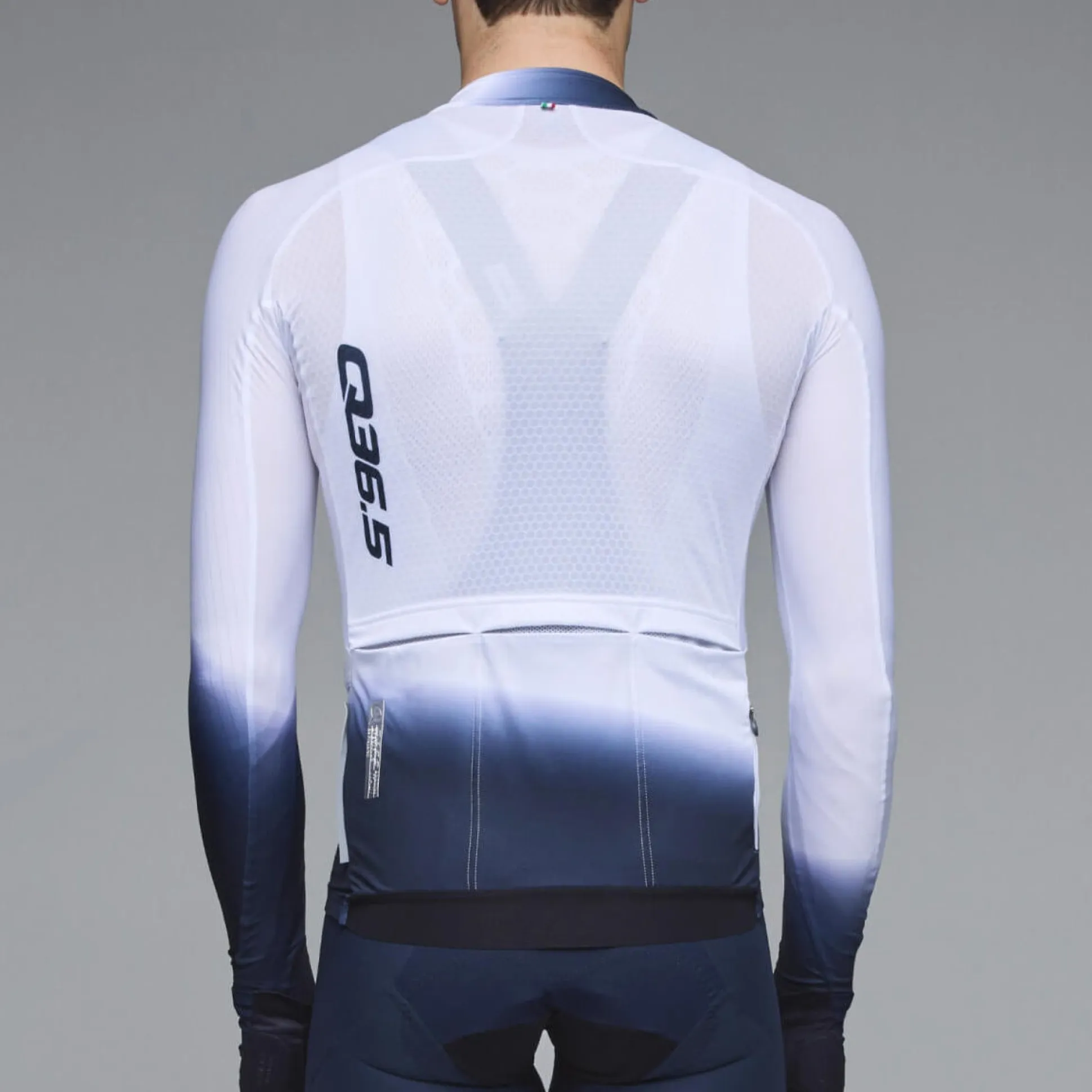 Maglia maniche lunghe Q36.5 Gregarius Hybrid Light Collar Fade - Bianco