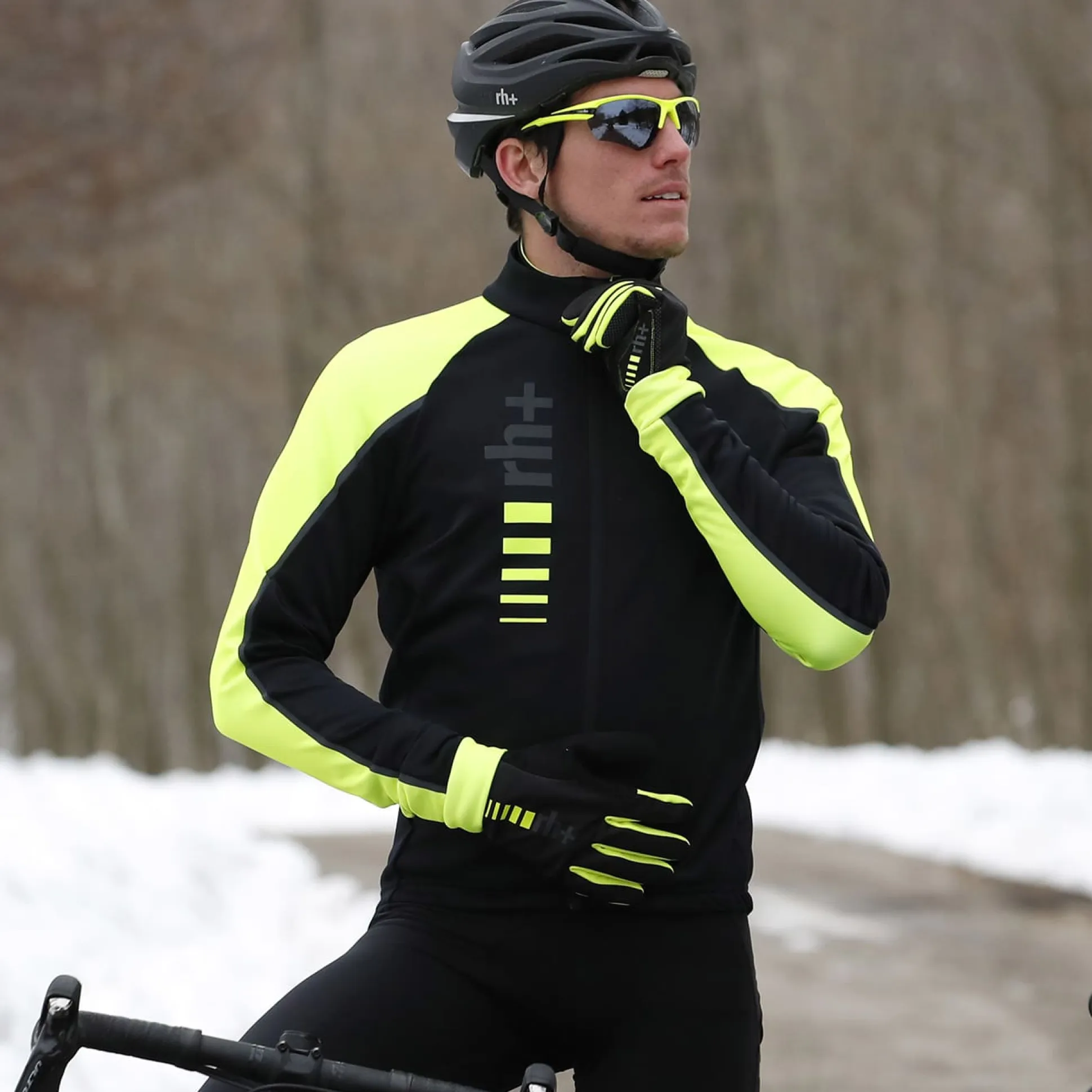 Maglia maniche lunghe Rh+ Code 2 - Nero giallo