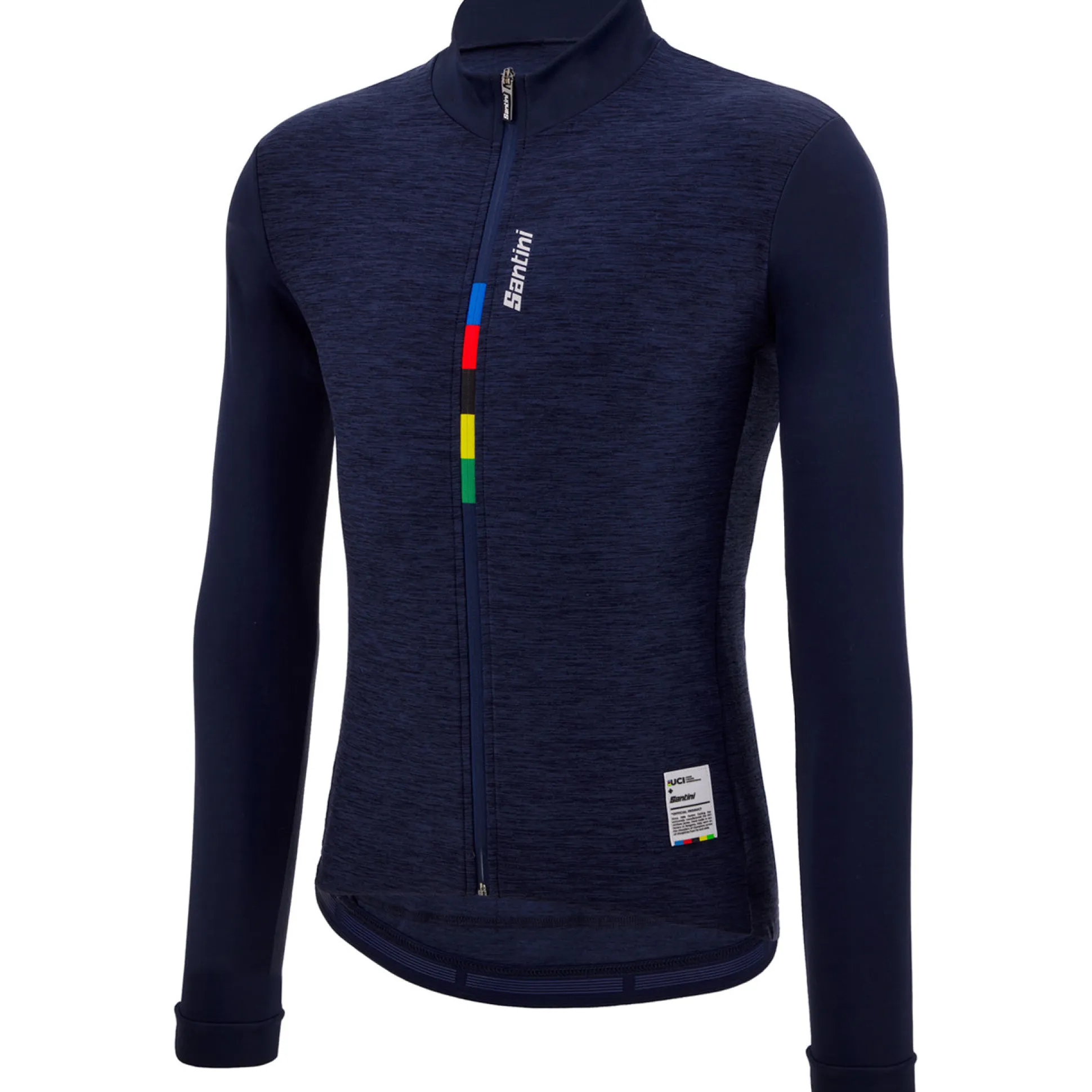 Maglia maniche lunghe Santini UCI Official Pure - Blu