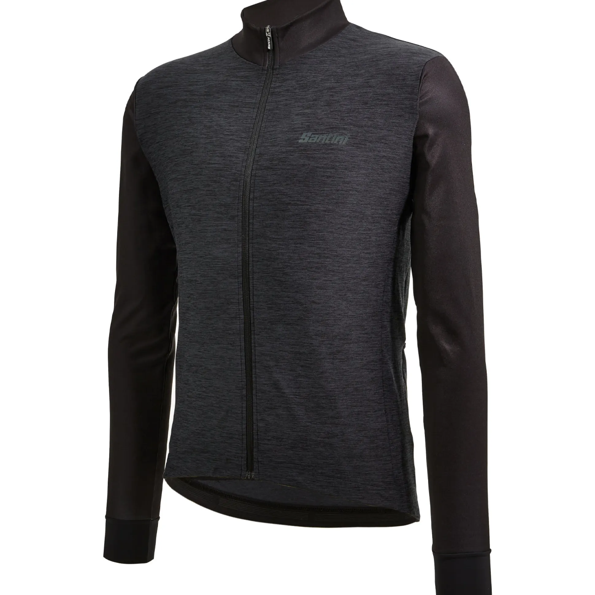 Maglia maniche lunghe Santini Colore Puro - Nero
