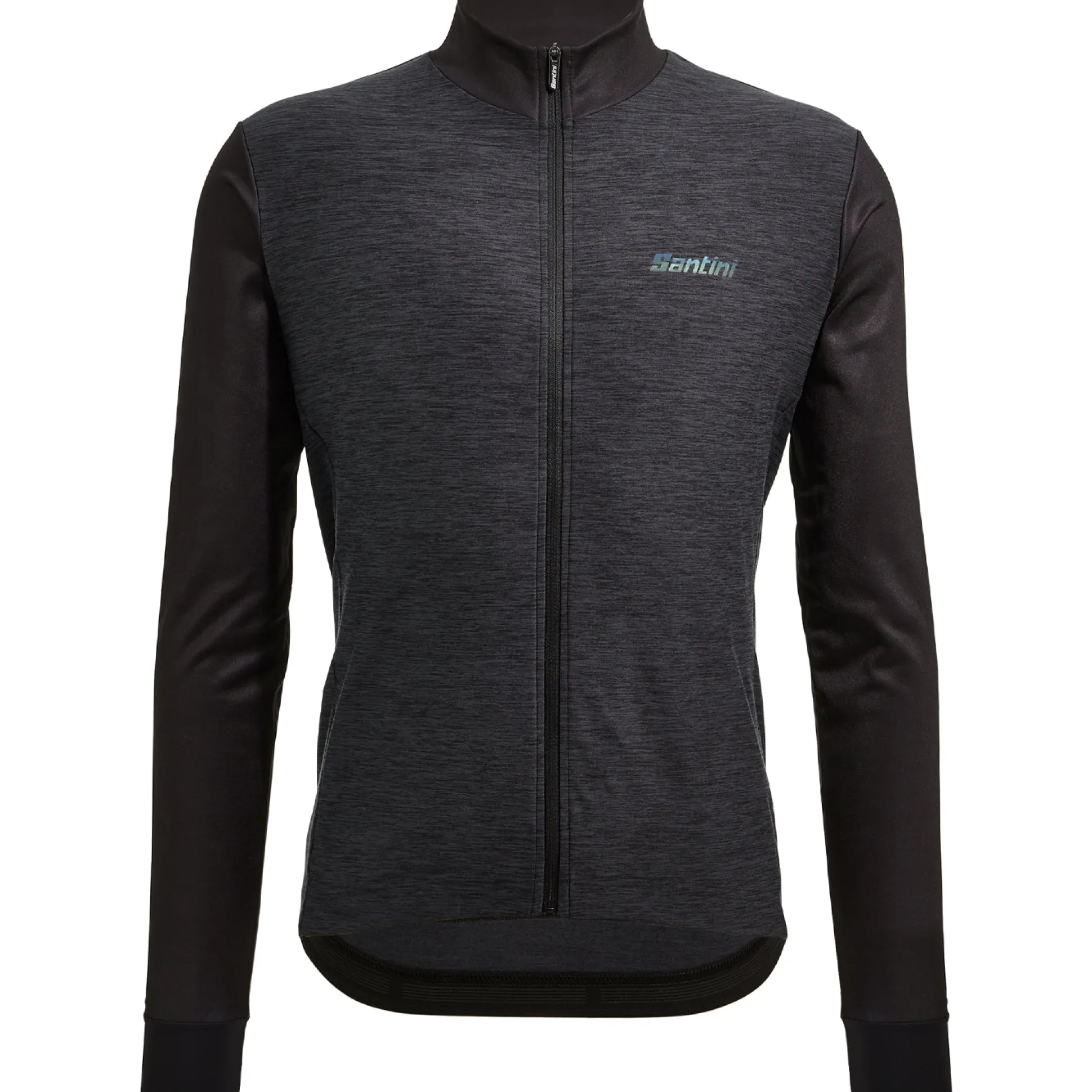 Maglia maniche lunghe Santini Colore Puro - Nero