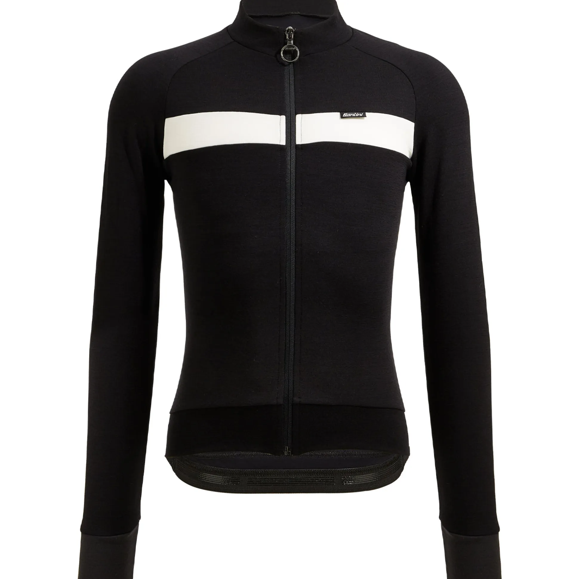 Maglia maniche lunghe Santini Adapt Wool - Nero