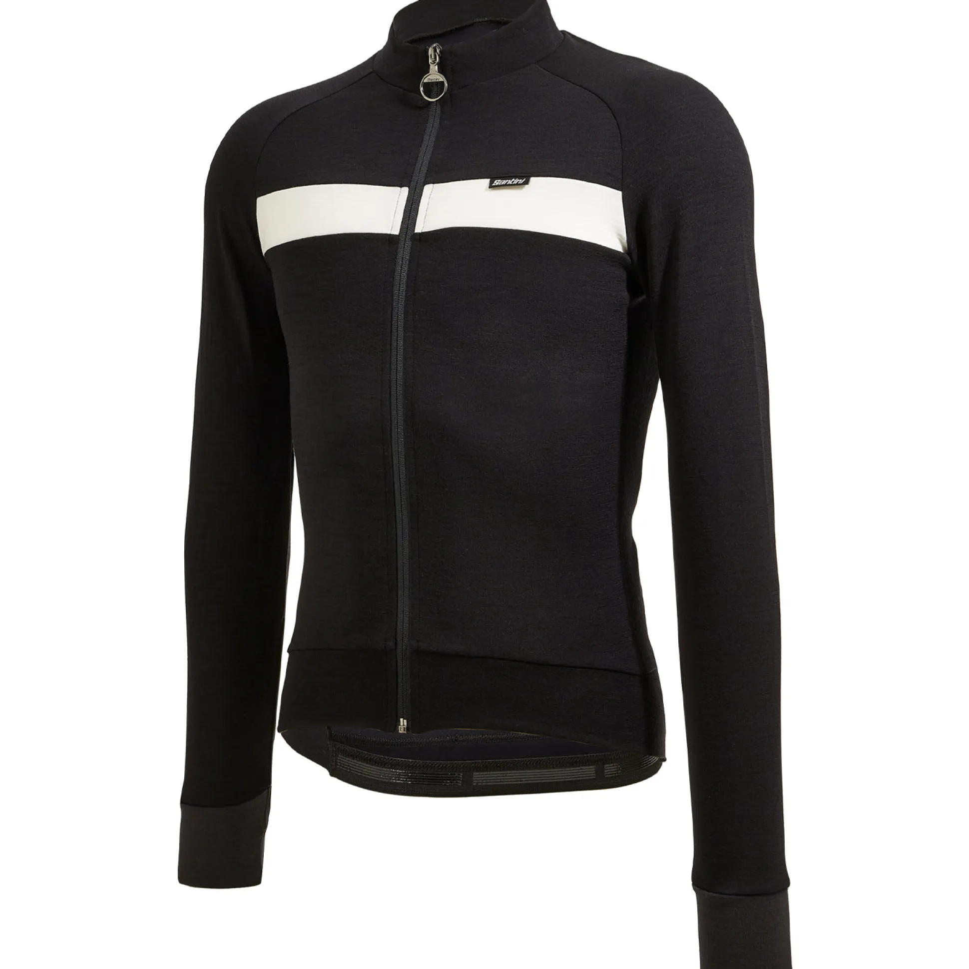 Maglia maniche lunghe Santini Adapt Wool - Nero
