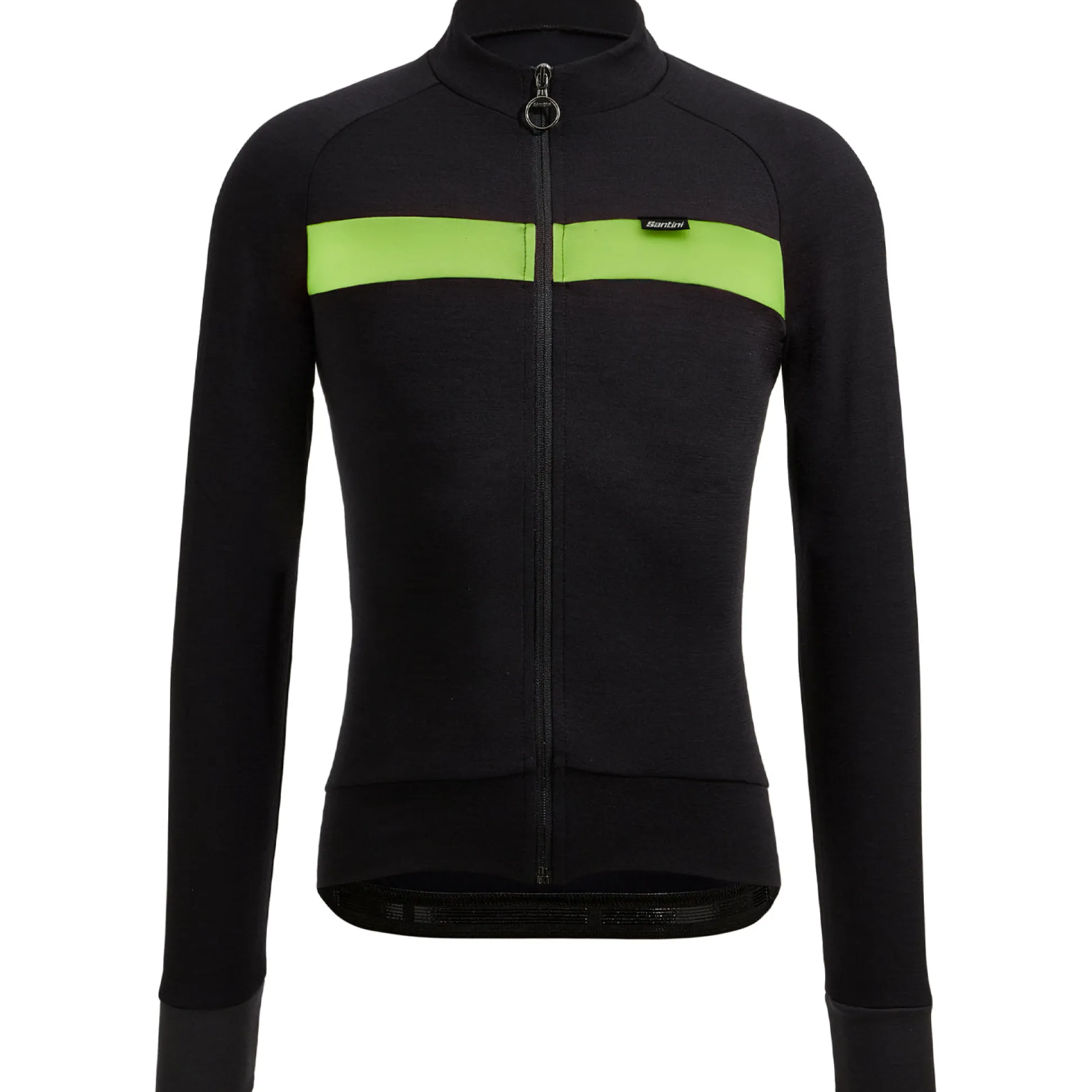 Maglia maniche lunghe Santini Adapt Wool - Verde