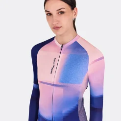 Maglia maniche lunghe Santini Luce - Rosa blu