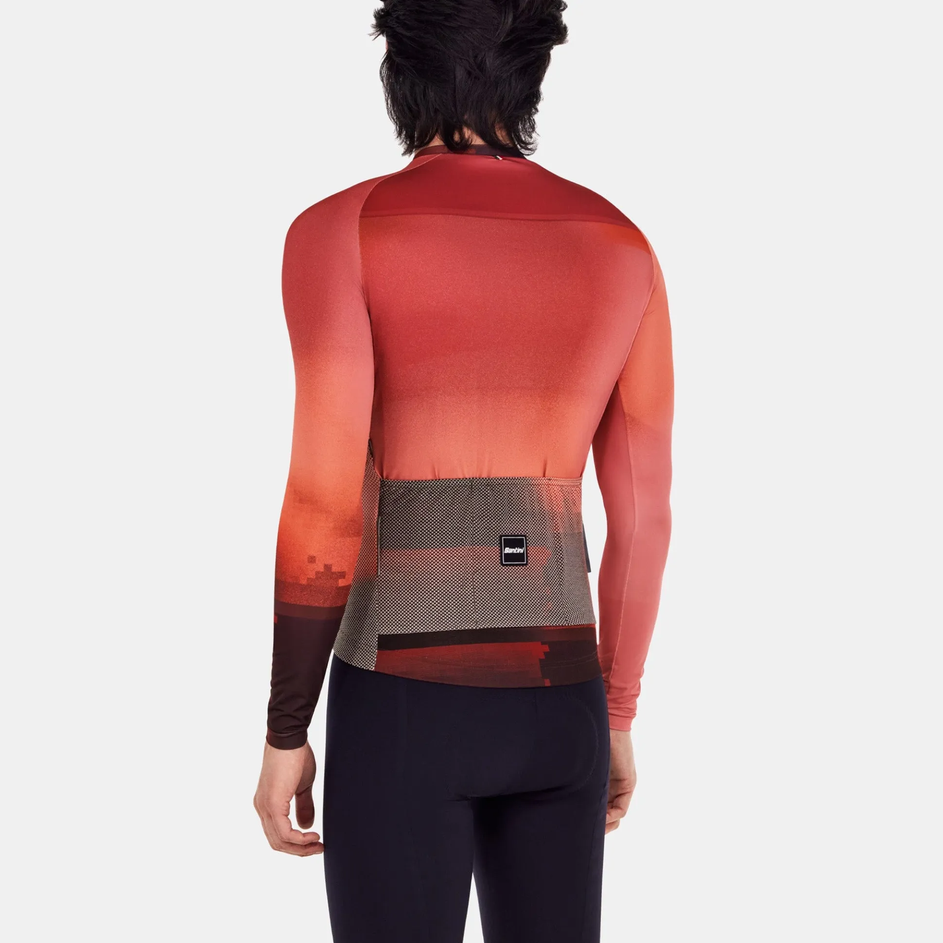 Maglia maniche lunghe Santini Luce - Bordeaux