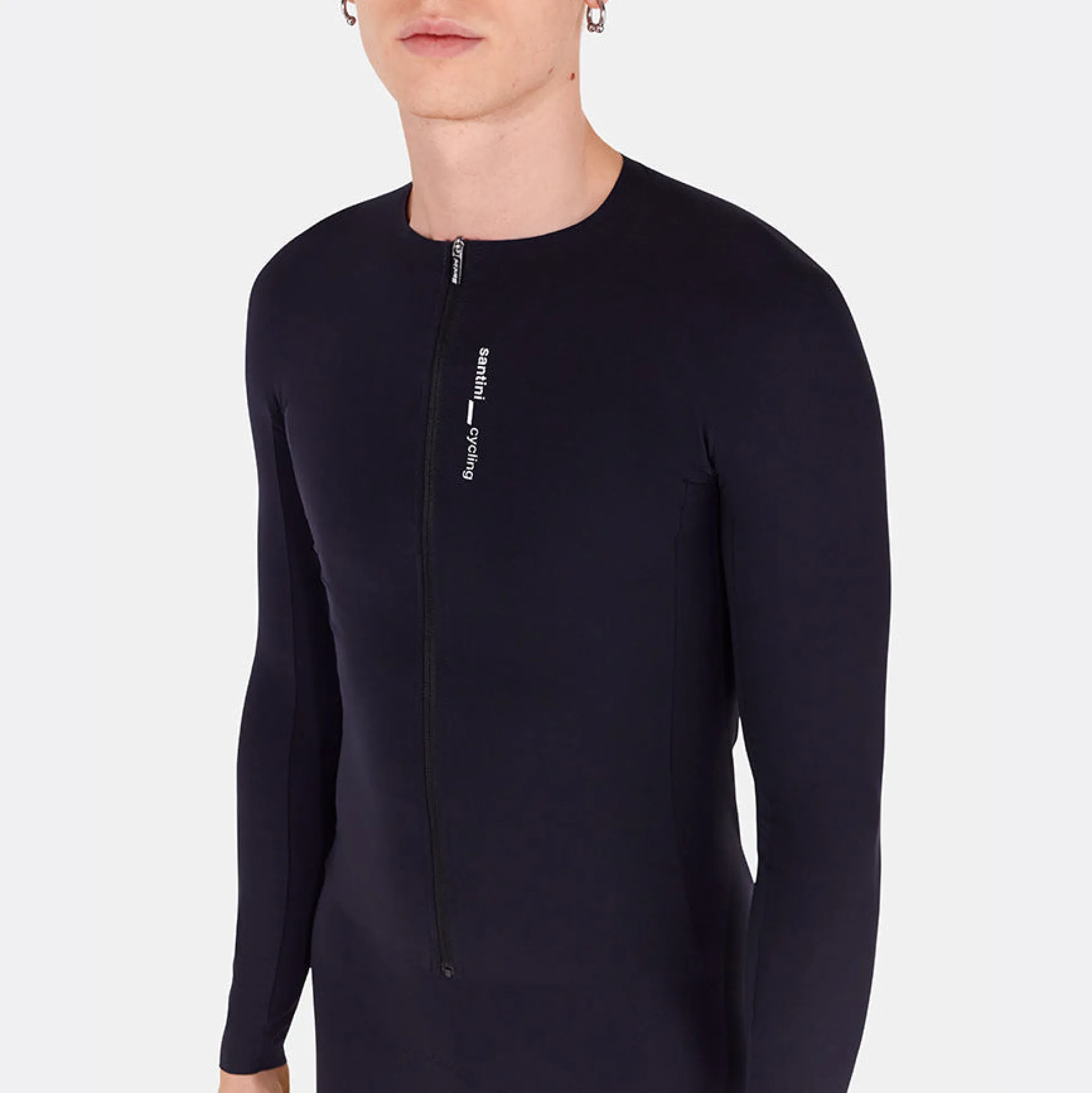 Maglia maniche lunghe Santini Unico - Nero