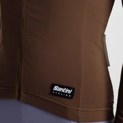 Maglia maniche lunghe Santini Ready To Ride - Marrone