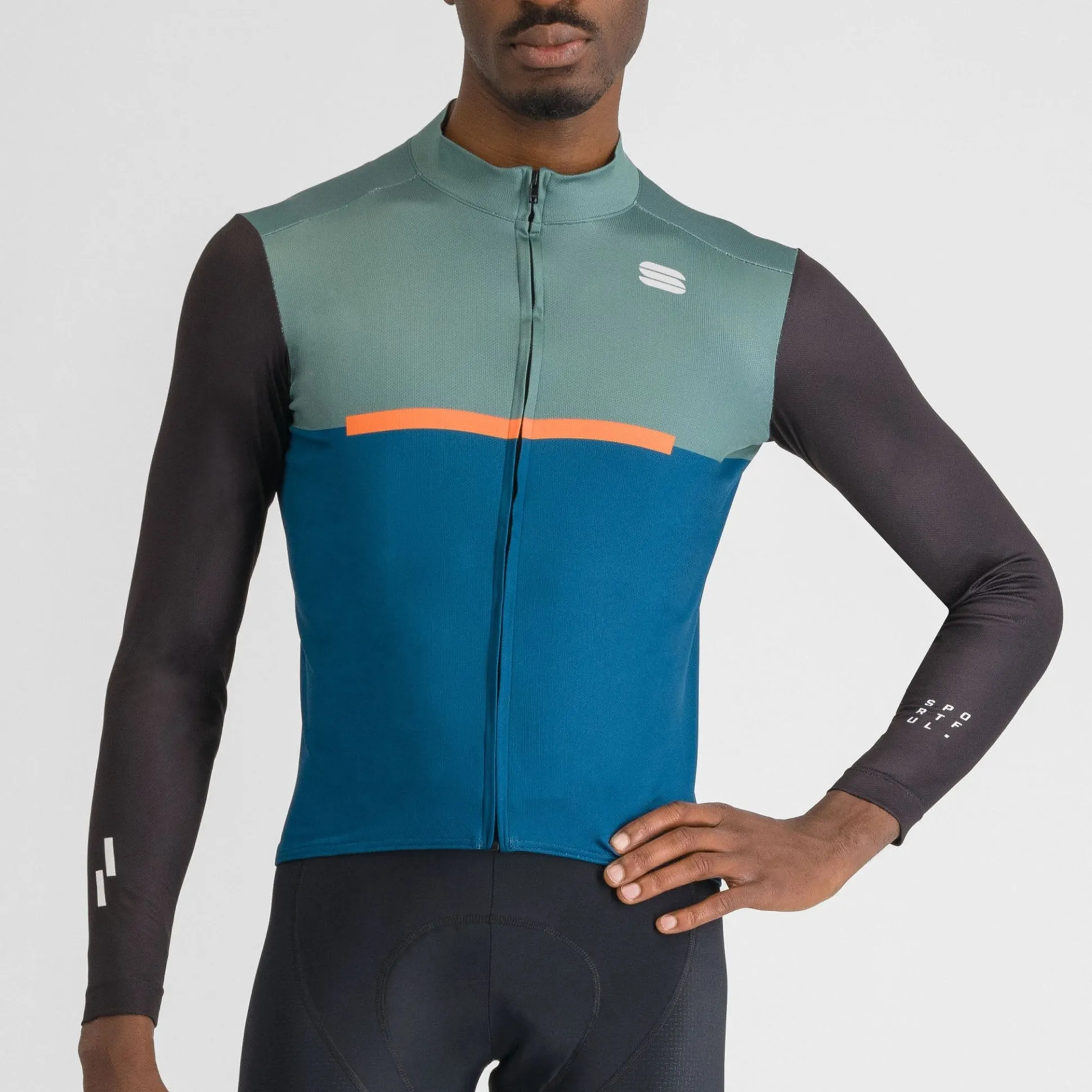 Maglia maniche lunghe Sportful Pista - Blu verde