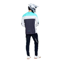 Maglia maniche lunghe Troy Lee Designs Yo Moto - Nero azzurro