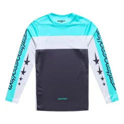 Maglia maniche lunghe Troy Lee Designs Yo Moto - Nero azzurro