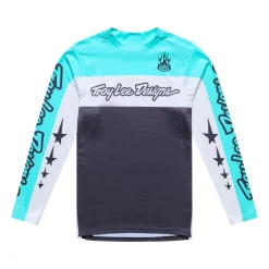 Maglia maniche lunghe Troy Lee Designs Yo Moto - Nero azzurro