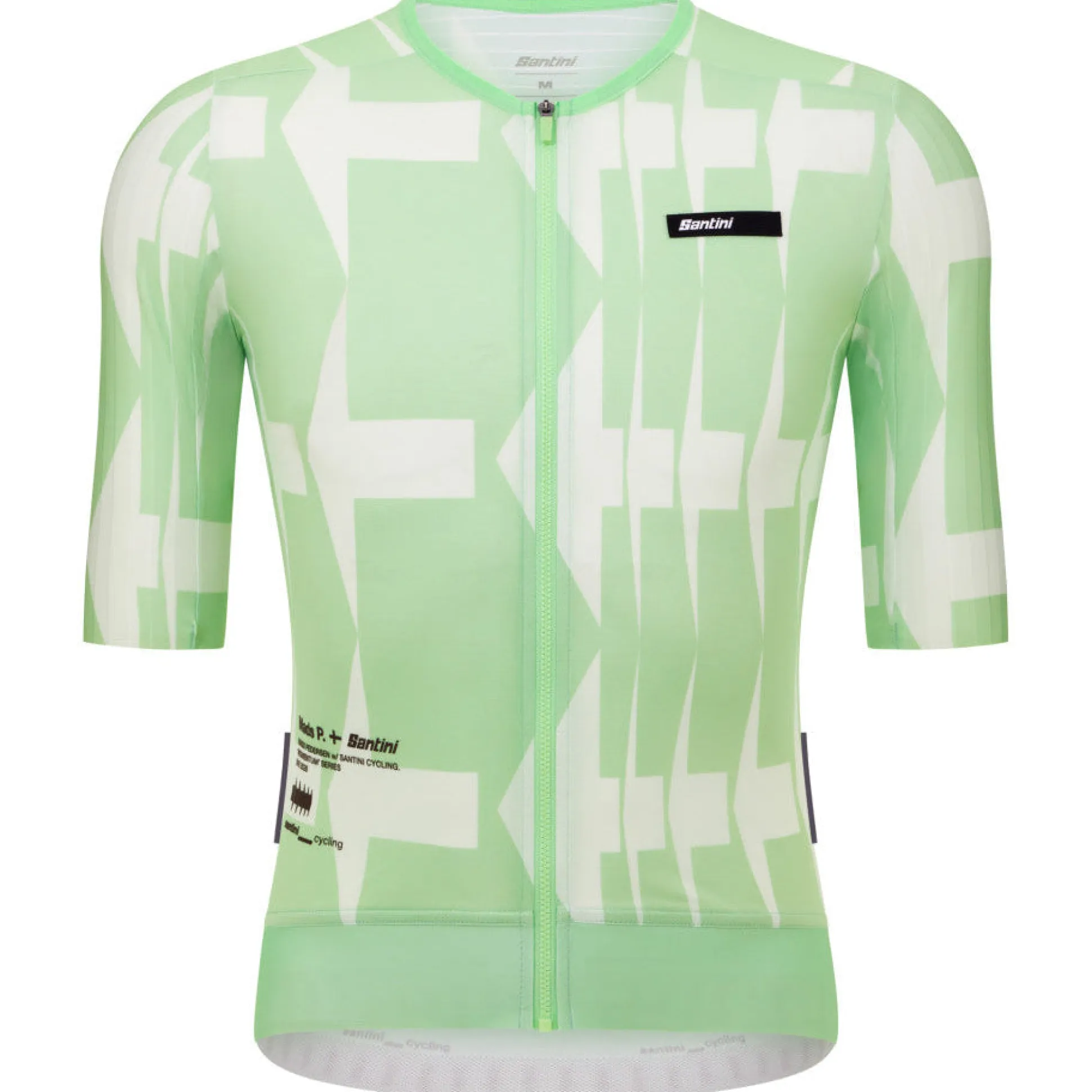 Maglia Santini Mads Pedersen Momentum Series - Verde bianco