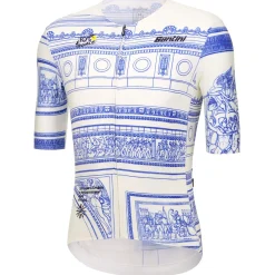 Maglia Santini Tour de France Arc de Triomphe - Bianco