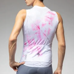 Maglia senza maniche Ale PR-E Mirror - Bianco rosa