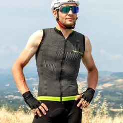 Maglia senza maniche Biotex Soffio - Nero giallo
