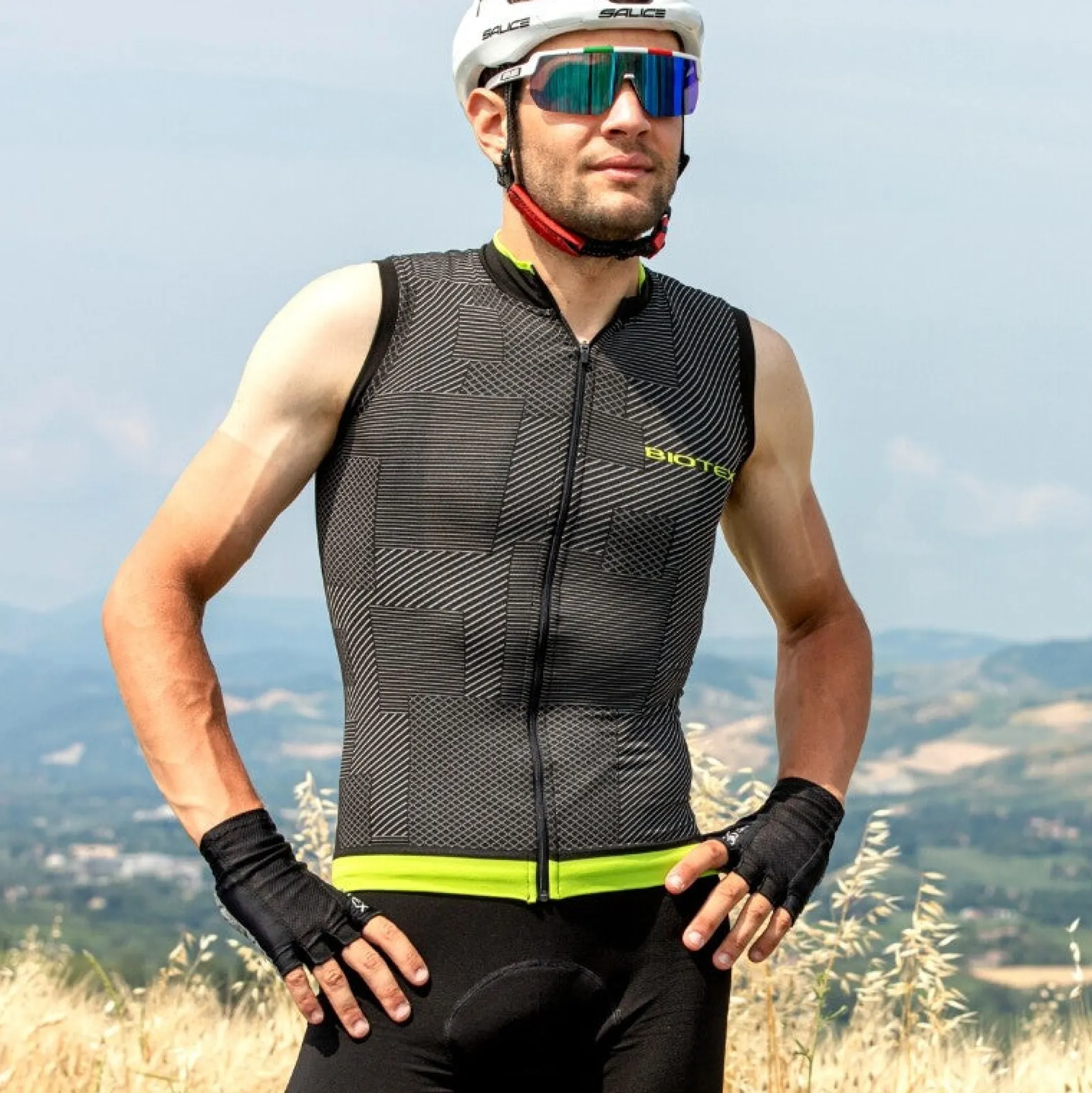 Maglia senza maniche Biotex Soffio - Nero giallo